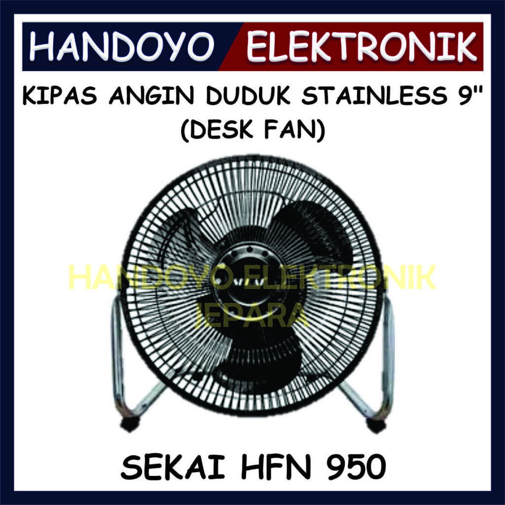 Kipas Stainless Desk Fan HFN 950 9"